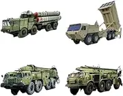 4X 4D Missile Vehicles Model Compact Collectible Table Decoration 4D Puzzles