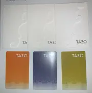 Starbucks 2012 Set of 3 Tazo Store Cards + Sleeves Holders Not Teavana HTF