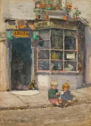 Rose Barton : Cobblers Shop In Lancelot Place, Knightsbridg : Archival Art Print