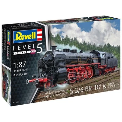 Revell 1/87 Train Model Kit Schnellzuglokomotive S3/6 BR18