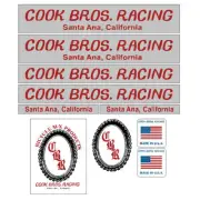 Cook Bros. RED decal set - Old school bmx