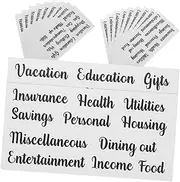 DOITOOL 10Sets Cash Envelope Labels Multi Function Budget Stickers for Household Organization Budget Label Stickers for Easy Classification and Budgeting