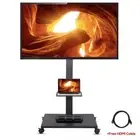 32-70" Rolling TV Cart Floor TV Stand Bracket on Wheel w/ Laptop & Speaker Shelf
