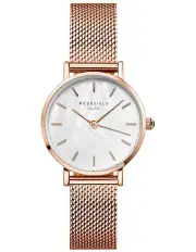 [Rosefield] Stainless Steel Mesh Analogue Watch in Rose Gold