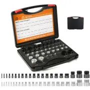 44pcs Nut and Bolt Thread Checker, 23 Inch & 21 Metric Male/Female Size and Thre
