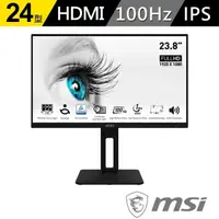 在飛比找momo購物網優惠-【MSI 微星】PRO MP242AP 24型 IPS 10