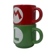 Super Mario Bros Brothers Character Stackable Coffee Mugs Set