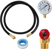 Air Tank Repair Kit, SUNROAD Air Tank Valve Kit with Gauge, Come with 2" Pressur