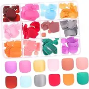 FRCOLOR 1 Box Frosted Fake Nails press on nails short artificial nail press on nails medium nails for women french manicure kit plastic nails pedicure toe nail full coverage abs Nail chips