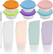 Salad Dressing Container Good Sealing Condiment Squeeze Bottle Leak Proof Sauce Container Cup Easy to Clean for Home(Bowl+Squeeze Bottle)