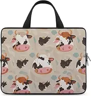 Laptop Case Sleeve Shockproof Computer Carrying Bag Cow Print Laptop Bag Tote Lightweight Notebook Case Cover Traveling Briefcase Handle Bags for Travel Business 13inch
