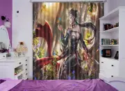 Black Dress Nice Face 3D Curtains Blockout Photo Printing Curtains Drape Fabric