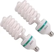 Abeststudio Photography Light Bulb 2X 135W 5500K Fluorescent Bulb Softbox Bulb in E27/26 Socket for Photography Soft Box Video Studio Lighting