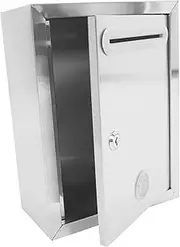 DIYEAH Stainless Steel Letter Container Wall-mounted Suggestion Box Lock Mail Box Versatile Use