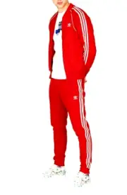 LG adidas Originals MEN'S SST TRACKSUIT Jackets & Pants LUSH RED LAST1