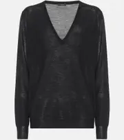 [Joseph] Joseph Cashair cashmere V-neck sweater AU 12 black