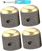 JOINPAYA 4pcs Electric Guitar Knob Durable Tone Control Knobs for Bass Volume Easy to Install Slip Design Guitar Accessories