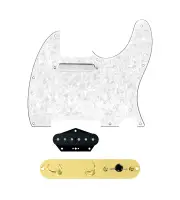 920D Custom Texas Grit Loaded Pickguard for Tele With White Pearl Pickguard a...