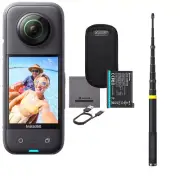 Insta360 X3 72MP Waterproof 5.7K 360° VR AI Action Camera + 118" Selfie Stick