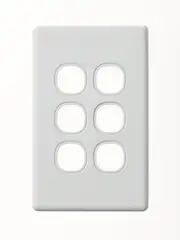 Lucci Power Gravity 6 Gang Plate Only in Matte White