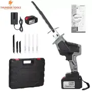Thunder Tools Cordless Electric Reciprocating Saw 8 Blades Cutting Tool BL Motor