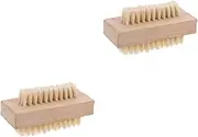 Ipetboom Pcs Manicure Kit Natural Bristle Nail Brush Double Sided Wooden Handle Nail Cleaning Tools