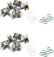 10 Pcs B50K 50K Ohm 6 Pins Split Shaft Rotary Linear Dual Taper Potentiometers