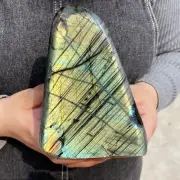 2.7LB Natural Labradorite Quartz Crystal Mineral Specimen healing G5219