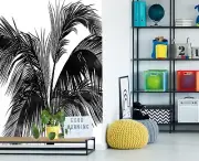 3D Black Leaves A315 Wallpaper Wall Mural Self-adhesive Boris Draschoff Amy
