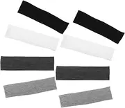 [HOODANCOS] 8pcs Unisex Sports Headbands: Moisture-Wicking Elastic Sweatbands Running Sweat Bands for Yoga Basketball and Outdoor Fitness