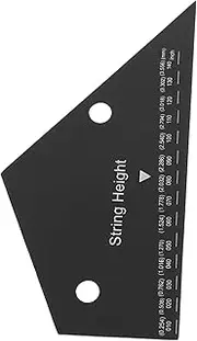 JEWEDECO String Guitar String Action Gauge Durable Fret Ruler Tool for Acoustic and Electric Guitars Easy to Measure String Height