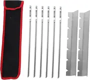 1 Set Portable Stainless Steel BBQ Skewers Kit Kabob Sticks for Grilling Meat Vegetables Lightweight and Creative Design for Outdoor BBQ Camping and Picnics