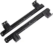 Folpus Rails Rack Set Under Desk Slider Track Ball Bearing Slides Hardware Multipurpose Home Adjustable Office Keyboard Tray Slides, Black
