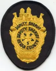 BEXAR COUNTY TEXAS TX small yellow DEPUTY SHERIFF POLICE PATCH