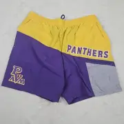 Mitchell & Ness NCAA Prairie View A&M Panthers Nylon Utility Shorts Men Size XL
