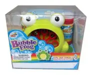 GREEN FROG BUBBLE BLOWER MACHINE blowing bubble battery operated with solution