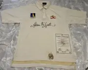Glenn McGrath Signed Cricket Australia Test Match Shirt Alan Border Medal 2000 L