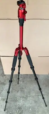 Sirui T-005SR Tripod Legs With B-00R Ball Head, Red 3.1-51" Payload 11 lb
