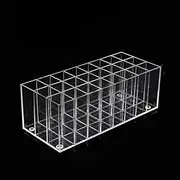 DRERIO Lipstick Organizer With 24 Slots, Acrylic Storage Case for Lip Gloss, Balm, Eyeliners - Clear Display Holder