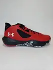 Under Armour UA Lockdown 6 Red Black Basketball Size 12 Mens New 3025616-600