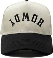 [Funky Junque] Two Tone Vintage Canvas Snapback Hats Men Women Trendy Embroidered Trucker Baseball Cap Funny Adjustable