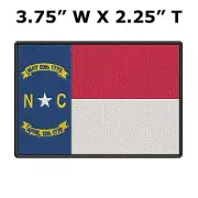 NORTH CAROLINA STATE FLAG embroidered Hook Loop PATCH new APPLIQUE EMBLEM