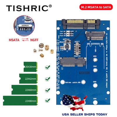 M.2 NGFF mSATA SSD To SATA 3.0 2.5 Adapter M2 SSD Converter Riser Card PC LAPTOP
