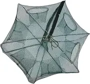 6/12 Holes Automatic Fishing Net Shrimp Cage Nylon Foldable Crab Fish Trap Cast