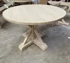 Hamptons French Provincial Reclaimed recycled Elmwood round Dining Table