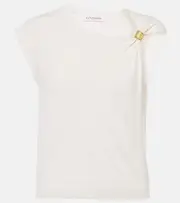 [Altuzarra] Altuzarra Rinaldi gathered jersey top AU 12 white