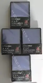 ULTRA PRO TOP LOADERS - 3 X 4 INCH BLACK BORDER(X100) - FREE UK P&P