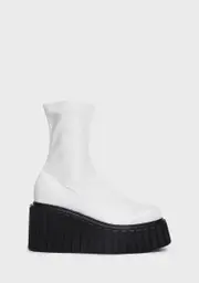 [Lamoda] White Muster Up Platform Creeper Boots