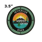 Jefferson River Montana Patch Iron-On Embroidered Applique Nature Badge Souvenir