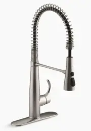 Kohler Simplice Semi-Professional Kitchen Faucet. Vibrant Stainless. 22033-VS.